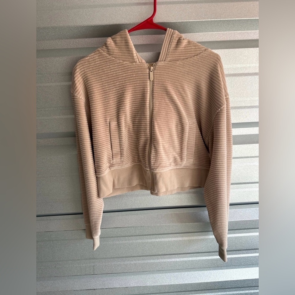 Women’s Nuuds Textured Zip Up Hoodie Jacket Size Small